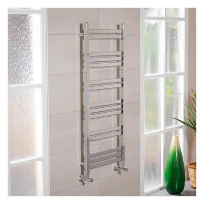 Boden x 500mm Straight Chrome Square Ladder Heated Towel Rail