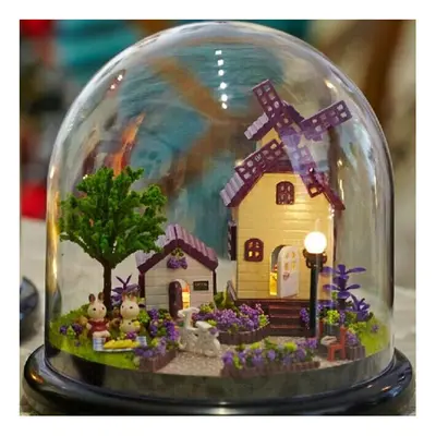 1:32 Cuteroom Miniature Provence House DIY Kit With Cover And LED