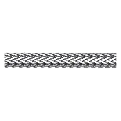 Jewelco London Mens Rhodium Plated Sterling Silver Brushed Double Franco Chunky Snake Chain Brac