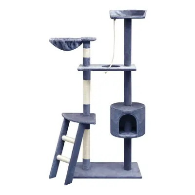 vidaXL Cat Tree with Sisal Scratching Posts cm Dark Blue Play Tower House