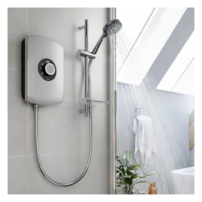 Triton Amore 9.5kW Electric Shower Brushed Steel Spray Mode Handset 1.5m Hose