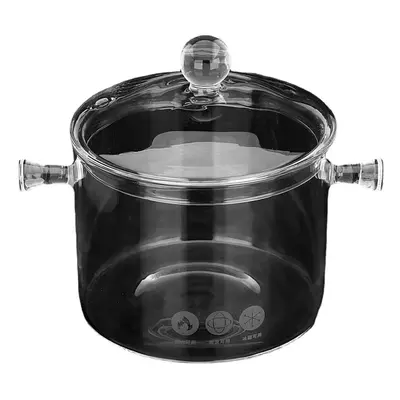 (1500 mL) 1.5/1.7L Resistant Clear Glass Cooker Pot Soup Heat Bowl Food Milk Cooker Tool Heating