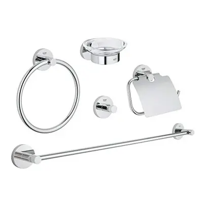 Grohe Essentials Master Bathroom Set, 5-In-1, Starlight Chrome