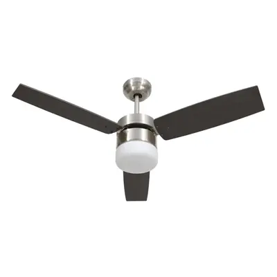 vidaXL Ceiling Fan with Light and Remote Control Dark Brown Summer Ventilator