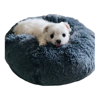 (Gray, M) Multicolor Cat/Dog Pet Bed Super Soft Warm Round Depth Super Cute Kennel