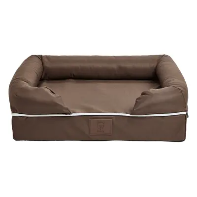 (Brown, Small) Washable Cover Cosy Dog Bed Super Thick Padding