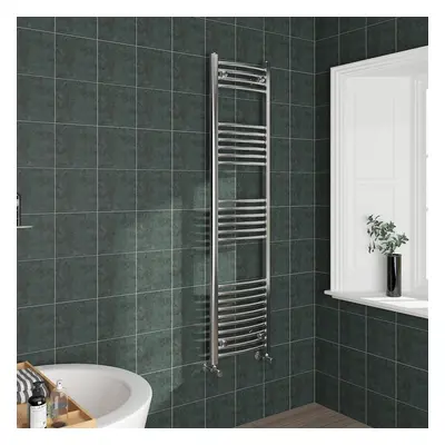 (1600x400mm, Chrome) NRG Curved Central Heating Towel Rail Bathroom Heated Rad Radiators Ladder 