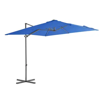 Cantilever Umbrella with Steel Pole Azure Blue 250x250 cm