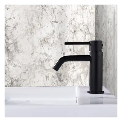 Round Single Lever Bathroom Basin Mono Mixer Matte Black Tap