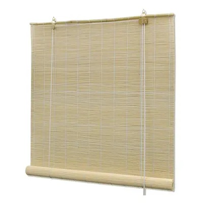 vidaXL Roller Blind Bamboo 140x220cm Natural Home Window Curtain Shade Cover