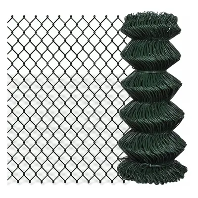 vidaXL Chain Fence 0.8x25m Green Garden Patio Wire Mesh Panel Fencing Barrier