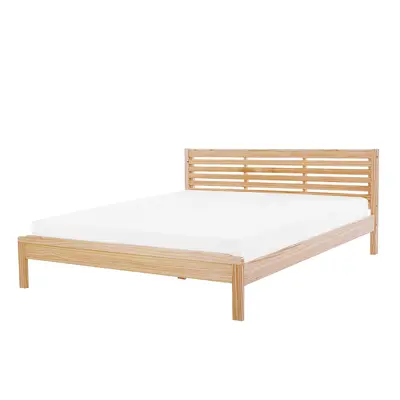 Slatted Bed CARNAC x cm (EU Super King) Wood Light Wood