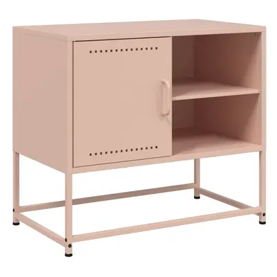 (pink) vidaXL TV Cabinet TV Stand Media TV Unit Entertainment Centre Black Steel