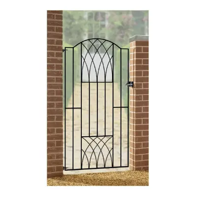 (880mm GAP X 1798mm High) Abbey Tall Bow Top Metal Garden Gate 1798mm High