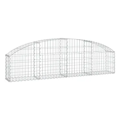 (200 x x 40/60 cm) vidaXL Arched Gabion Basket Galvanised Iron Mesh Wire Stone Basket Multi Size