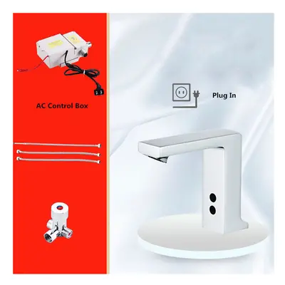 (AC Power - Hot and Cold) Induction Faucet Hot And Cold Automatic Sensor Touchless Sink Hand Con