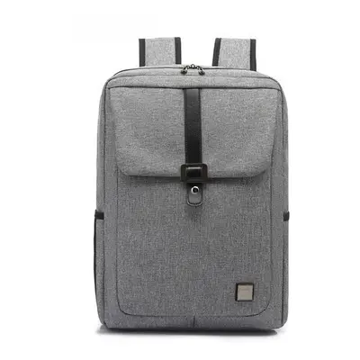 (Grey) Inch Large Capacity Backpack Outdoor Waterproof USB Charging Laptop Bag