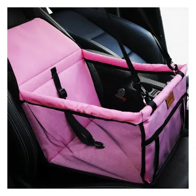 (Pink) Foldable Pet Dog Car Seat Cover Safe Basket Protector Puppy Travel Pet Carrier Bag