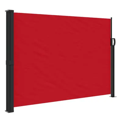 vidaXL Retractable Side Awning Outdoor Privacy Screen Shade Red 140x600 cm