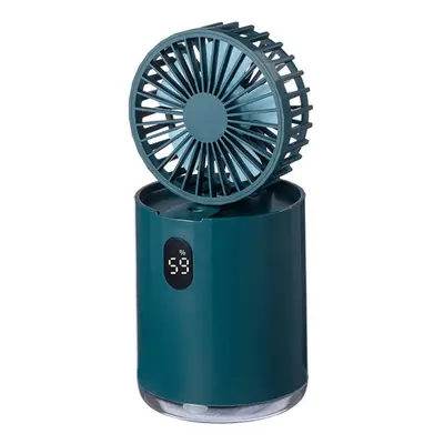 (Green) Humidification Mini Fan USB Charging Spray Water Fan Portable Mini Humidifier Fan For Ho