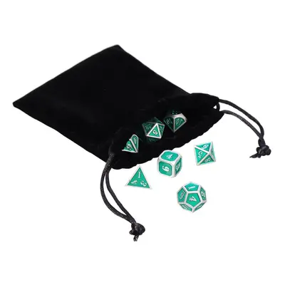 () 7Pcs Heavy Duty Metal Polyhedral Dices Set Multisided Dice Antique RPG Role Playing Game Dice