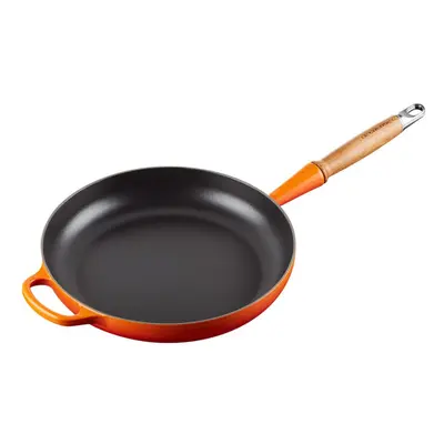 Le Creuset Signature Cast Iron Frying Pan With Wooden Handle 28cm Volcanic