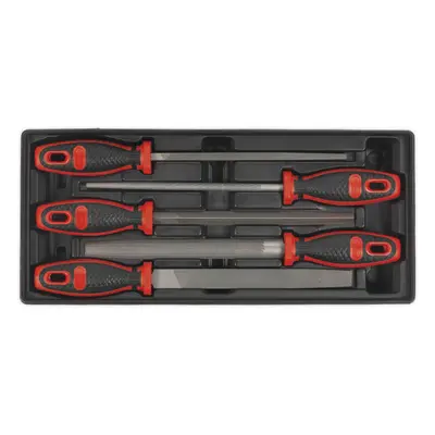 5 Pc PREMIUM Engineers File Set with Modular Tool Tray - Tool Storage Organizer