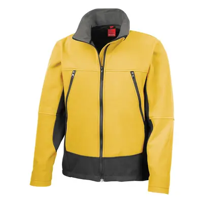 (XL, Sports Yellow/Black) Result Unisex Adult Activity Soft Shell Jacket