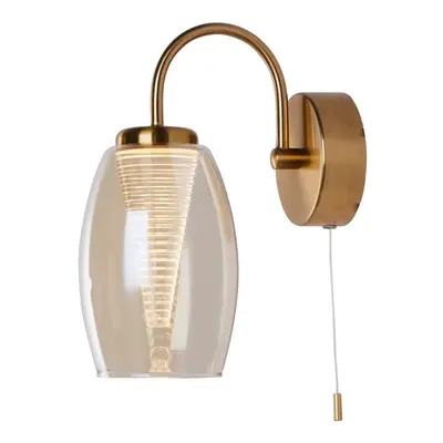 Searchlight Cyclone Wall Light Bronze, Champagne Glass