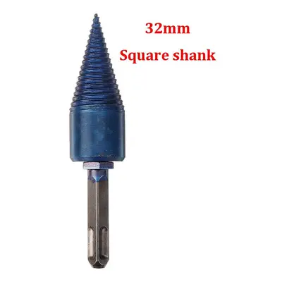 (32mm Round Shank) 32/42mm Nano Blue Coated HSS Firewood Splitter Drill Bit Wood Drilling Tools 