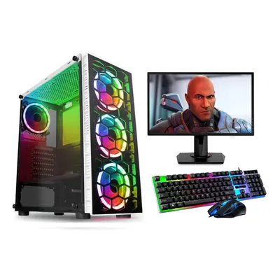 FCS Fast Gaming Intel Quad Core i5 16GB RAM 1TB HDD+128GB SSD PC Bundle & Speakers 22" Monitor