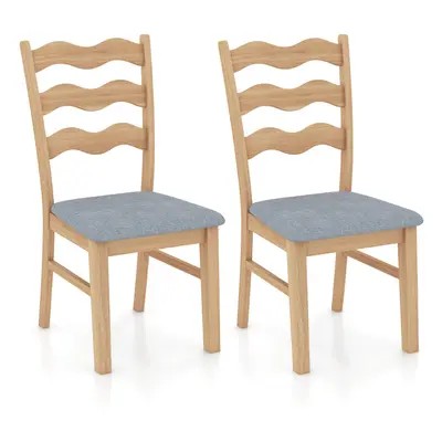 Dining Chair Set of Fabric Upholstered Kitchen Chairs w/ Padded Seat