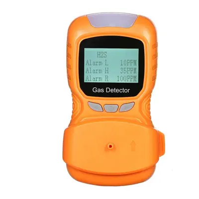 (Orange, EU) in Gas Detector CO Monitor Digital Handheld Toxic Carbon Monoxide Hydrogen Sulfide 