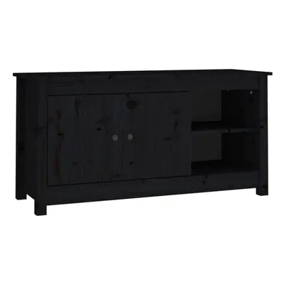 (Black) vidaXL Solid Wood Pine TV Cabinet TV Console Media Unit Cabinet Multi Colours