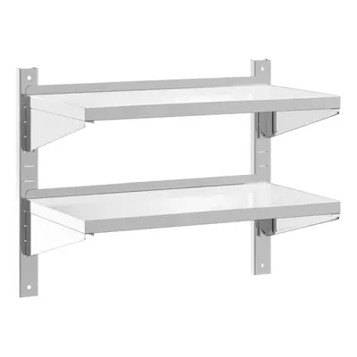 (75 x x cm) vidaXL Wall Shelf Floating Shelf Storage Shelf Rack Silver Stainless Steel