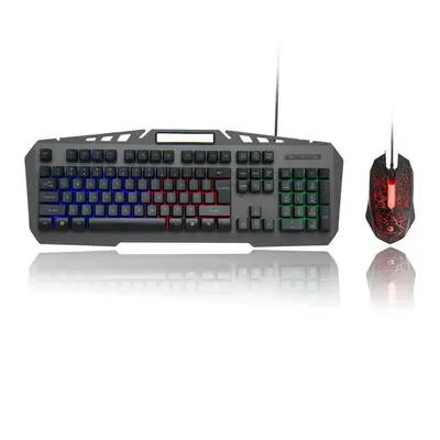 (Keyboard + Mouse) keys USB Wired RGB Backlit Waterproof Hovering Keycap Mechanical Feeling Gami