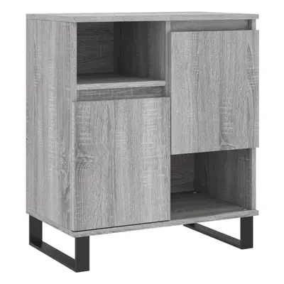 (grey sonoma) vidaXL Sideboard Storage Cabinet Cupboard Side Cabinet Brown Oak Engineered Wood