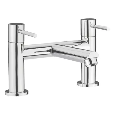 Luxury Round Deck Mounted Bath Filler Tap - Chrome