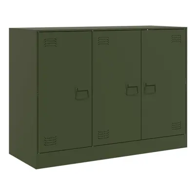 (olive green) vidaXL Sideboard Storage Cupboard Side Cabinet Highboard Mustard Yellow Steel