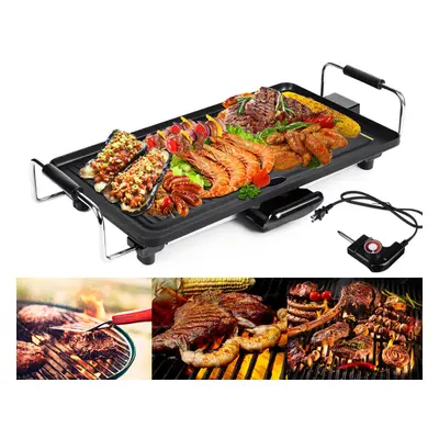 (US Plug) 1200W Non-Stick Smokeless BBQ Grill Pan Electric Barbeque Stove Outdoor Camping Picnic