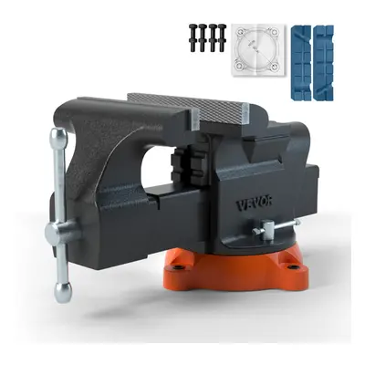 VEVOR Bench Vise, 6-inch Jaw Width 5.9-inch Jaw Opening, 360-Degree Swivel Locking Base Multipur