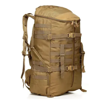 (Mud colo) 55L Military Tactical Assault Backpack Camping Riding Large Multifunction Sport Rucks