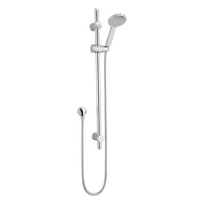 Round Slide Rail Shower Kit with Water Saving Head & Outlet Elbow - Chrome