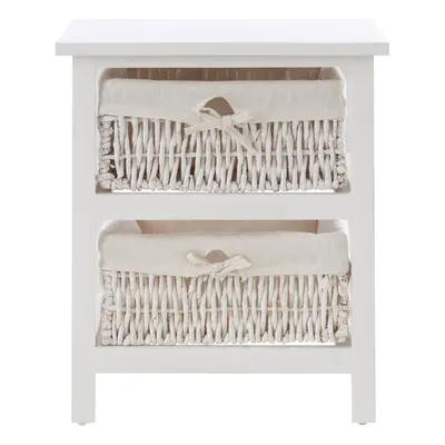 Premier Housewares White Maize Baskets Storage Unit