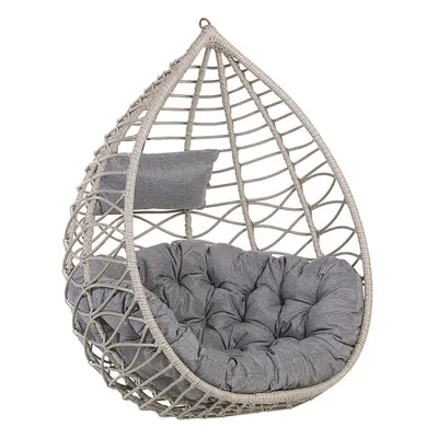 Rattan Hanging Chair Grey ARSITA