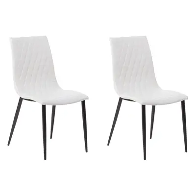 Set of Dining Chairs MONTANA Faux Leather Cream