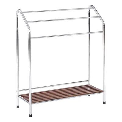 Towel Stand with Shelf MURIVA Metal Silver