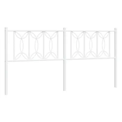 (white, cm) vidaXL Metal Headboard Bedroom Home Decor Bed Header Bed Headboard White cm