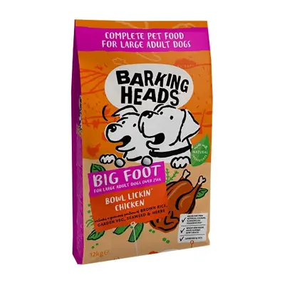 Barking Heads Dry Dog Food for Large Breeds - Bowl Lickin' Chicken 12kg - 100% Natural Chicken w