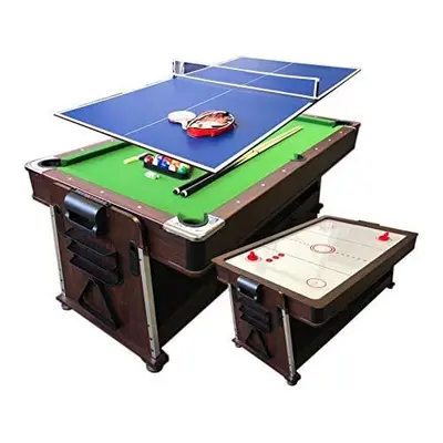 7Ft Green Pool Table Billiard + Air Hockey + Tennis Table + Cover plan for table